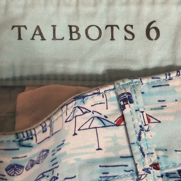 Talbots Mid Rise the weekend chino pants Ankle toile beach‎ resort blue … - Picture 5 of 11